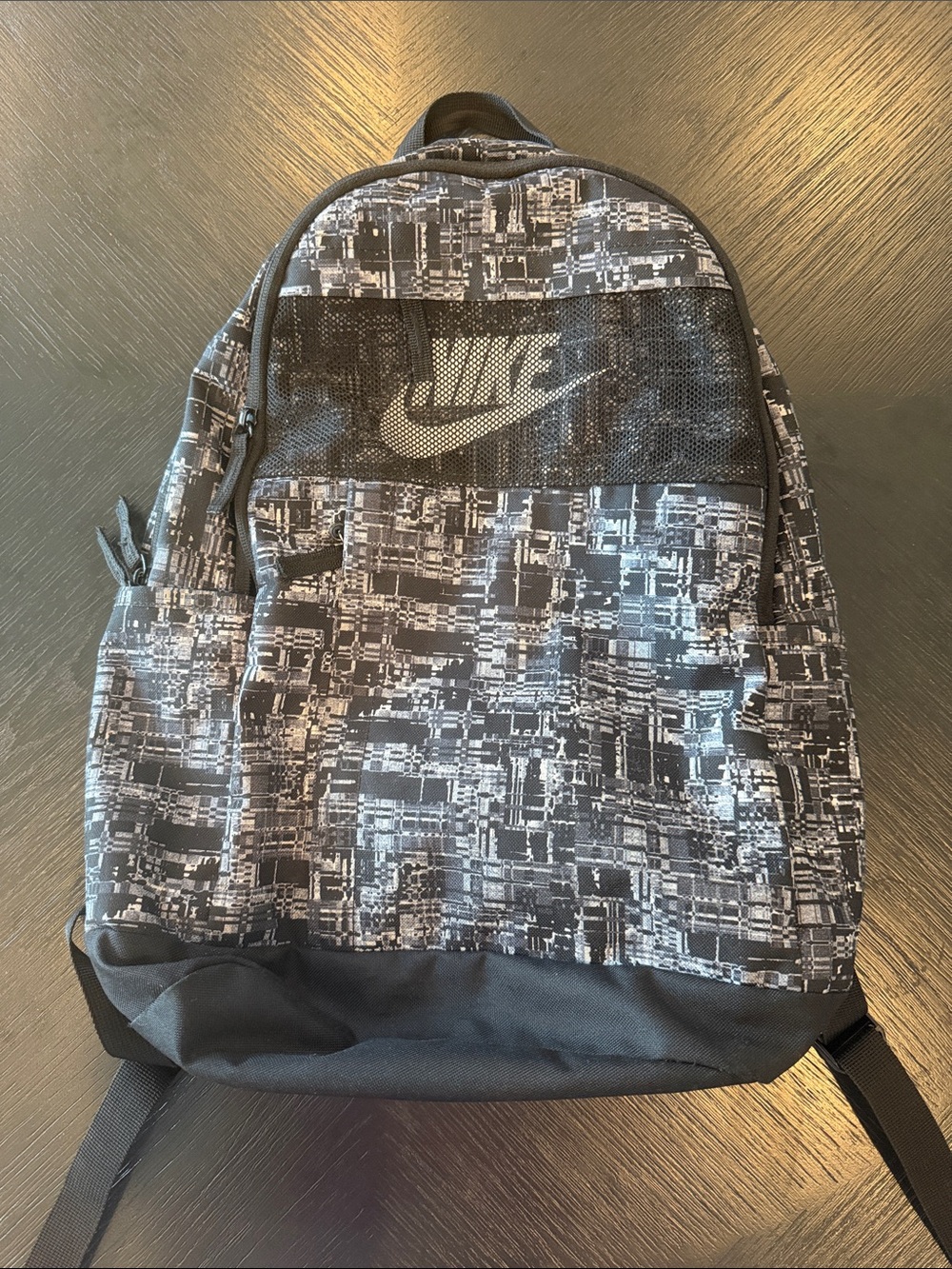 Nike Black & White Geometric Print Backpack